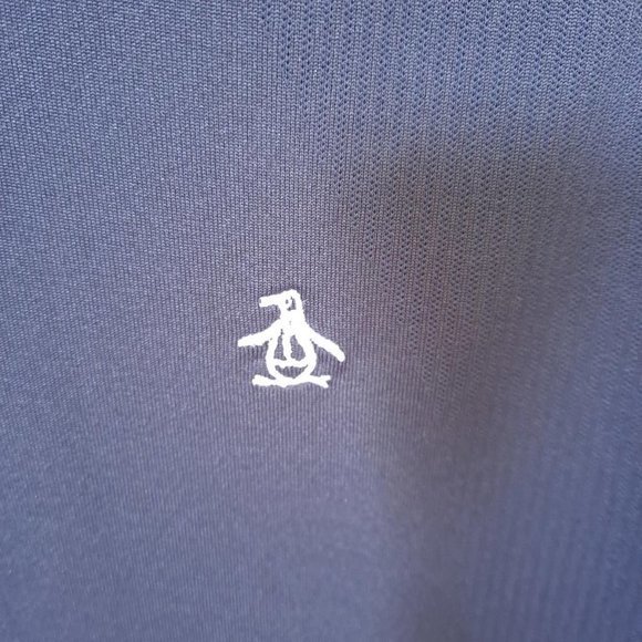 PENGUIN Blue Polo Size XL - Picture 2 of 5